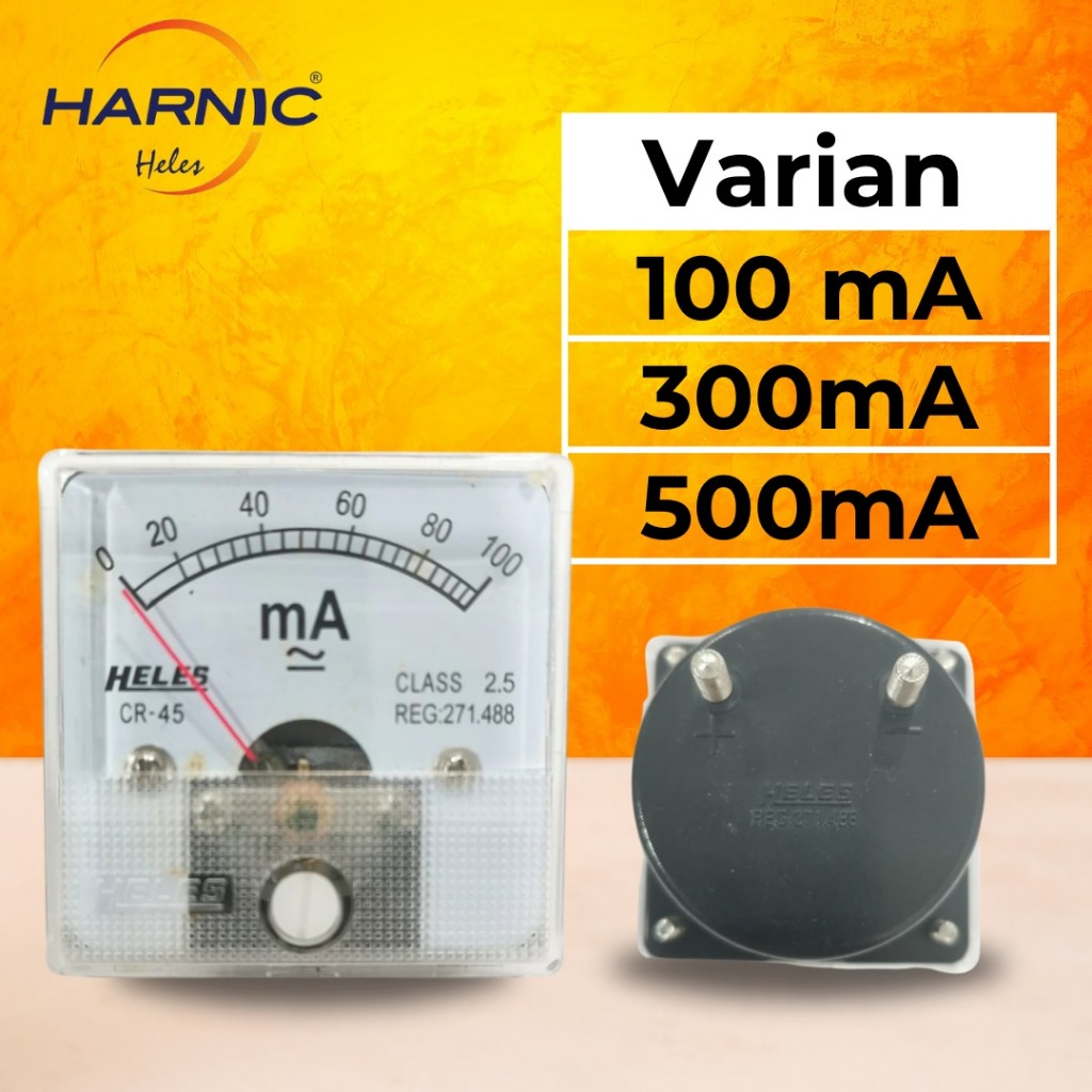 Panel Meter CR 45 Mili Ampere Heles 100MA, 300MA, 500MA