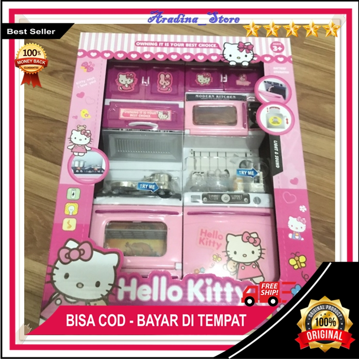 Mainan Edukasi Belajar Anak 3 4 5 6 7 8 9 Tahun / Mainan MODERN KITCHEN SET MINI HELLO KITTY KOMPOR