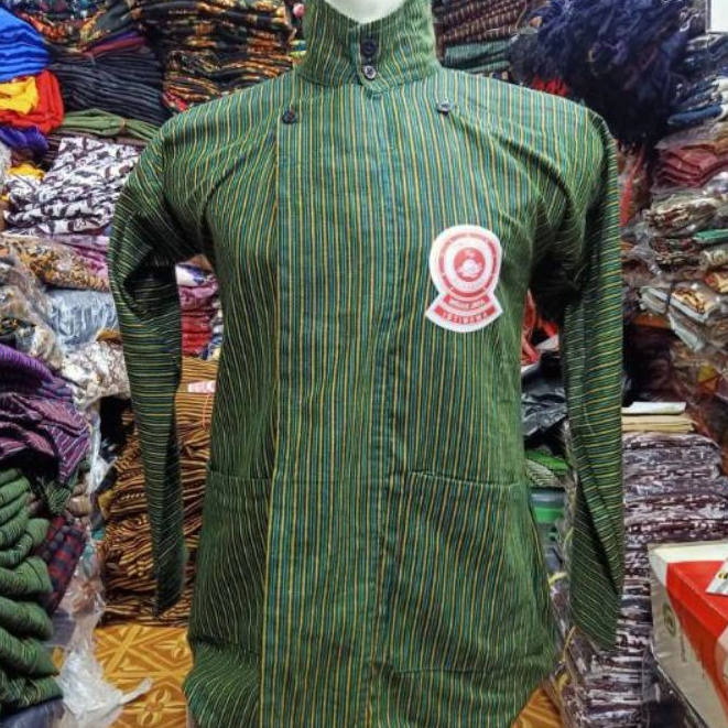 Baju Adat Jawa Pria Dewasa Baju Lurik Pria Surjan Lurik Pria Surjan Pria Lurik Hijau Abu Biru