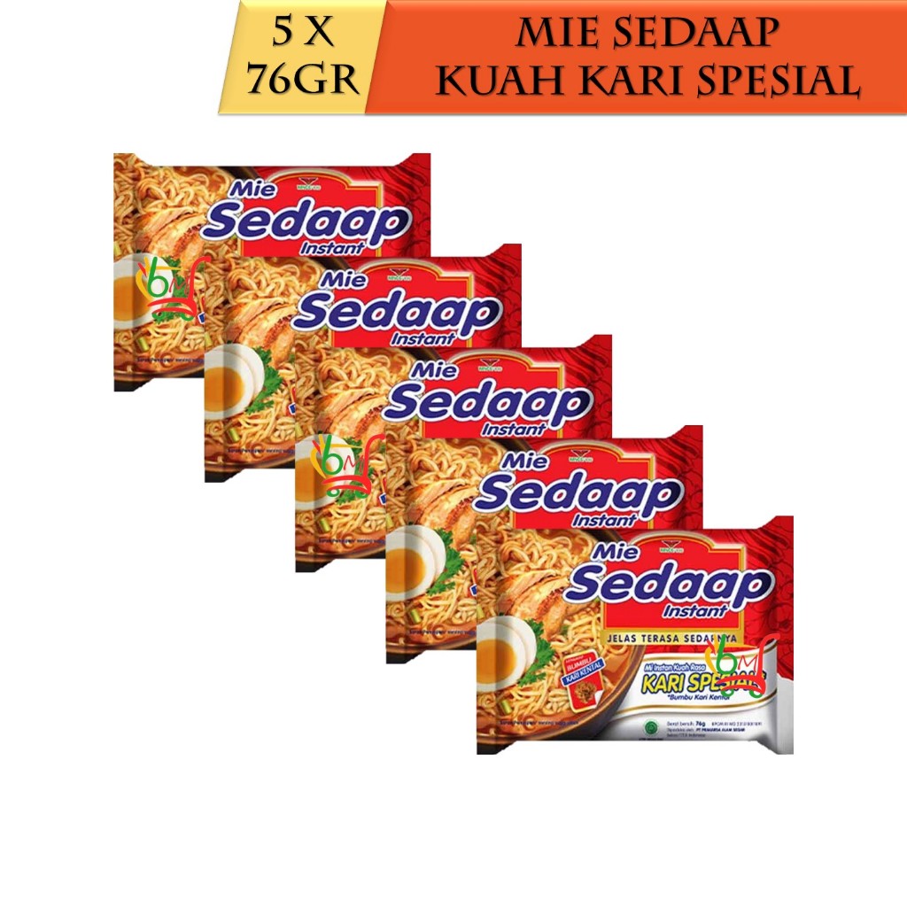 

5PCS Mie Sedaap Kari Spesial Mie Instan Kuah