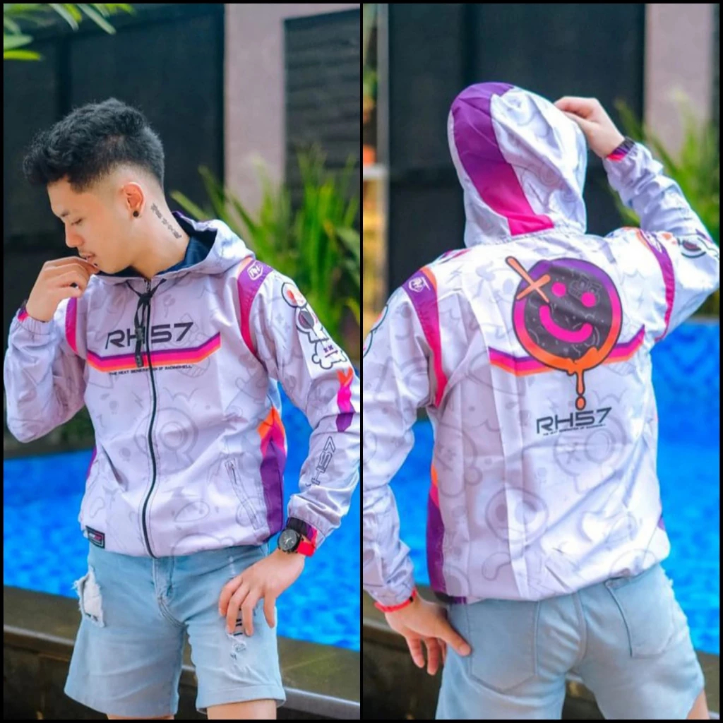 Jaket Running Racing Hell RH57 Fullprint Edisi Terbaru