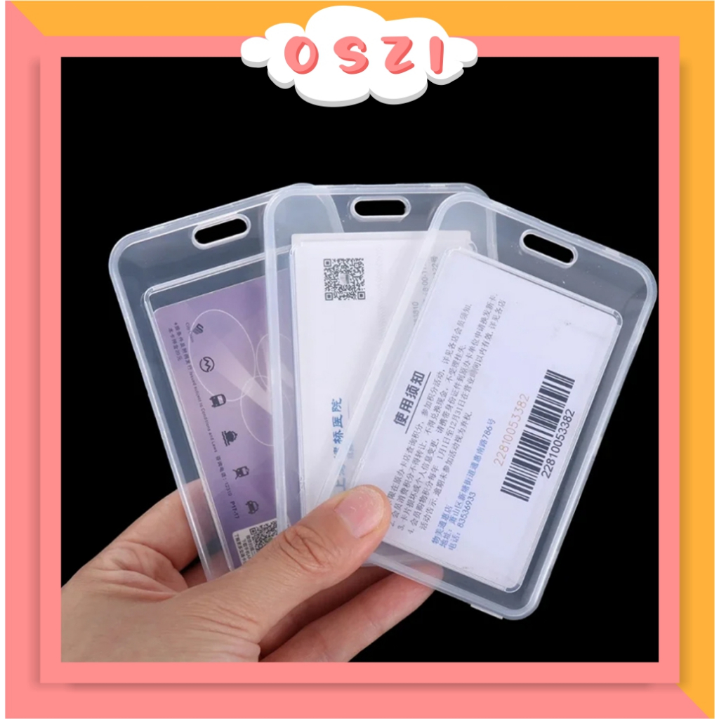 

❄ OSZI ❄ CARD HOLDER TRANSPARAN / FRAME ID CARD CLEAR / TEMPAT ID CARD POLOS TRANSPARAN BISA UNTUK 2 KARTU / PHOTOCARD, ID CARD, KRL MRT AND TRANSPORTATION CARD HOLDER S099