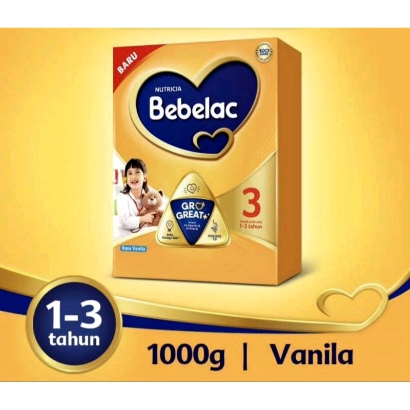 Bebelac 3 VANILLA dan MADU 1000gr 1kg