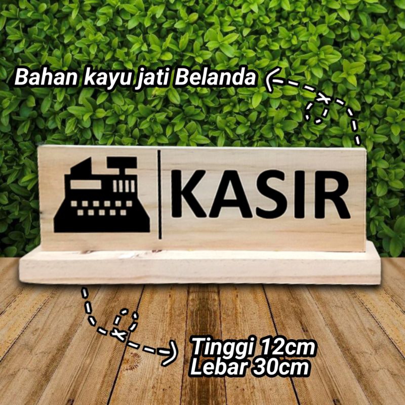 

Papan Tanda Meja "Kasir" Sign Board 30x12cm