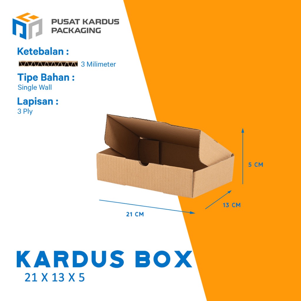 

Kardus Diecut Packaging Polos 21x13x5