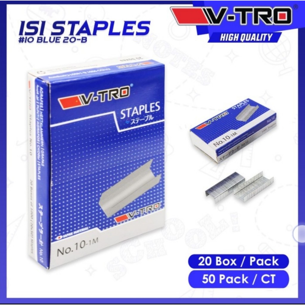 

Isi Staples No.10-1M JAPAN MATERIAL V-TRO