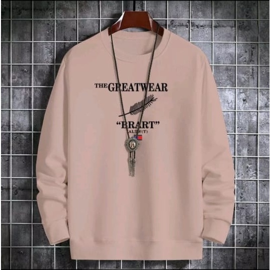 Bisa COD Sweater Keren Promo Sale Kaos Pria Kekinian Greatwear Brart Baju Unisex Cowok Terbaru Crewneck Pria Terlaris Kaos Pria Lengan Panjang Sweter Pria Distro Kaos Oblong Murah Sweater Remaja Dewasa Kasual