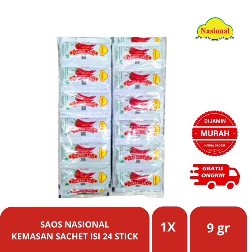 

RASA - Saos Sambal Nasional Sachet / Saus Pedas 9 Gr (24 Sachet)