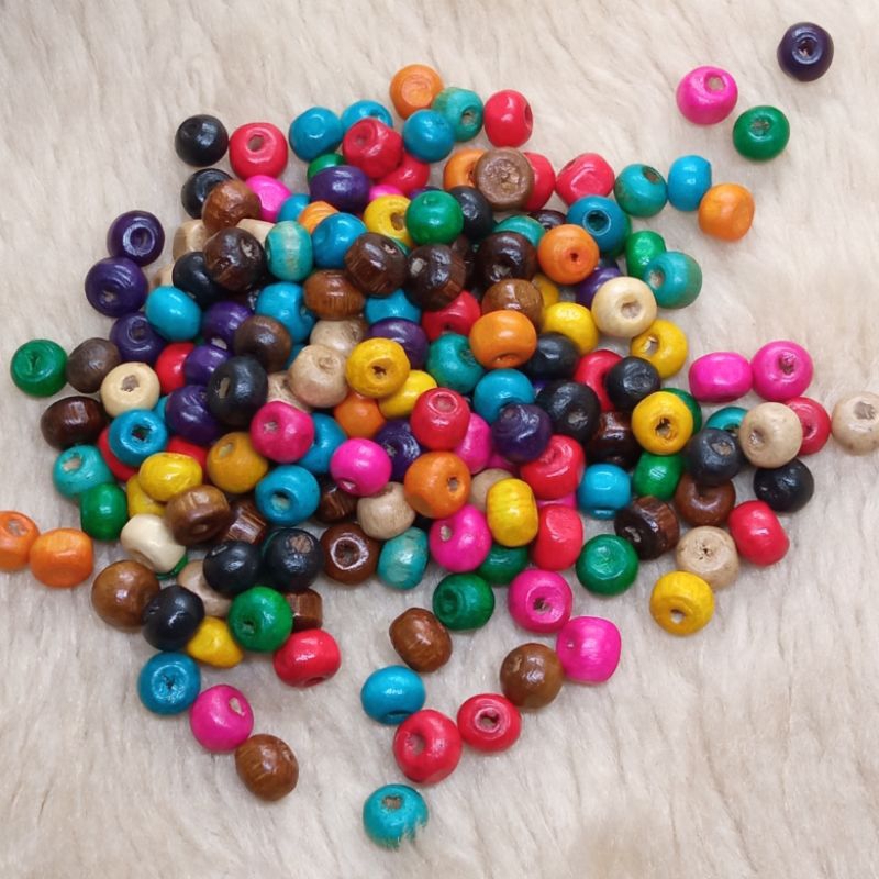MK1002 Manik Mote Kayu Bulat 6mm 15gr