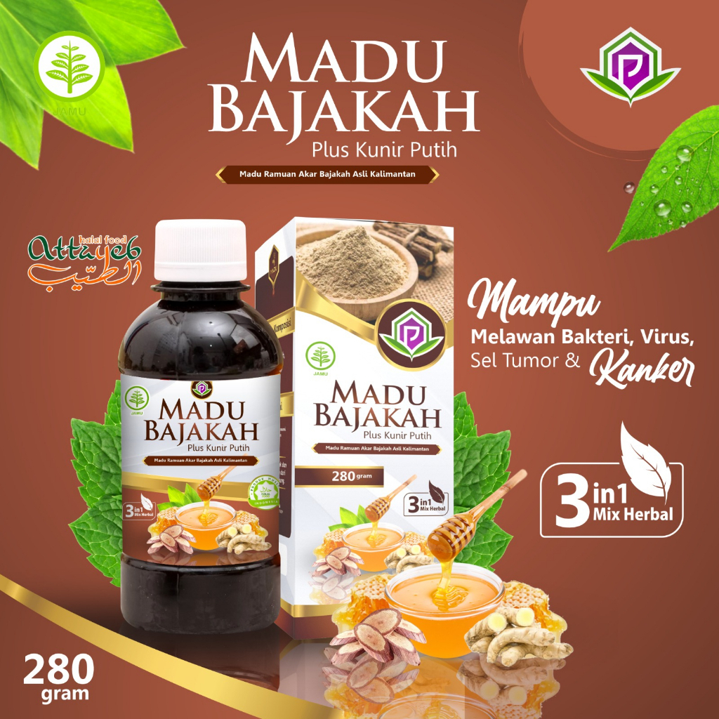 

MADU BAJAKAH 3IN1 PLUS KUNIR PUTIH 280 GRAM