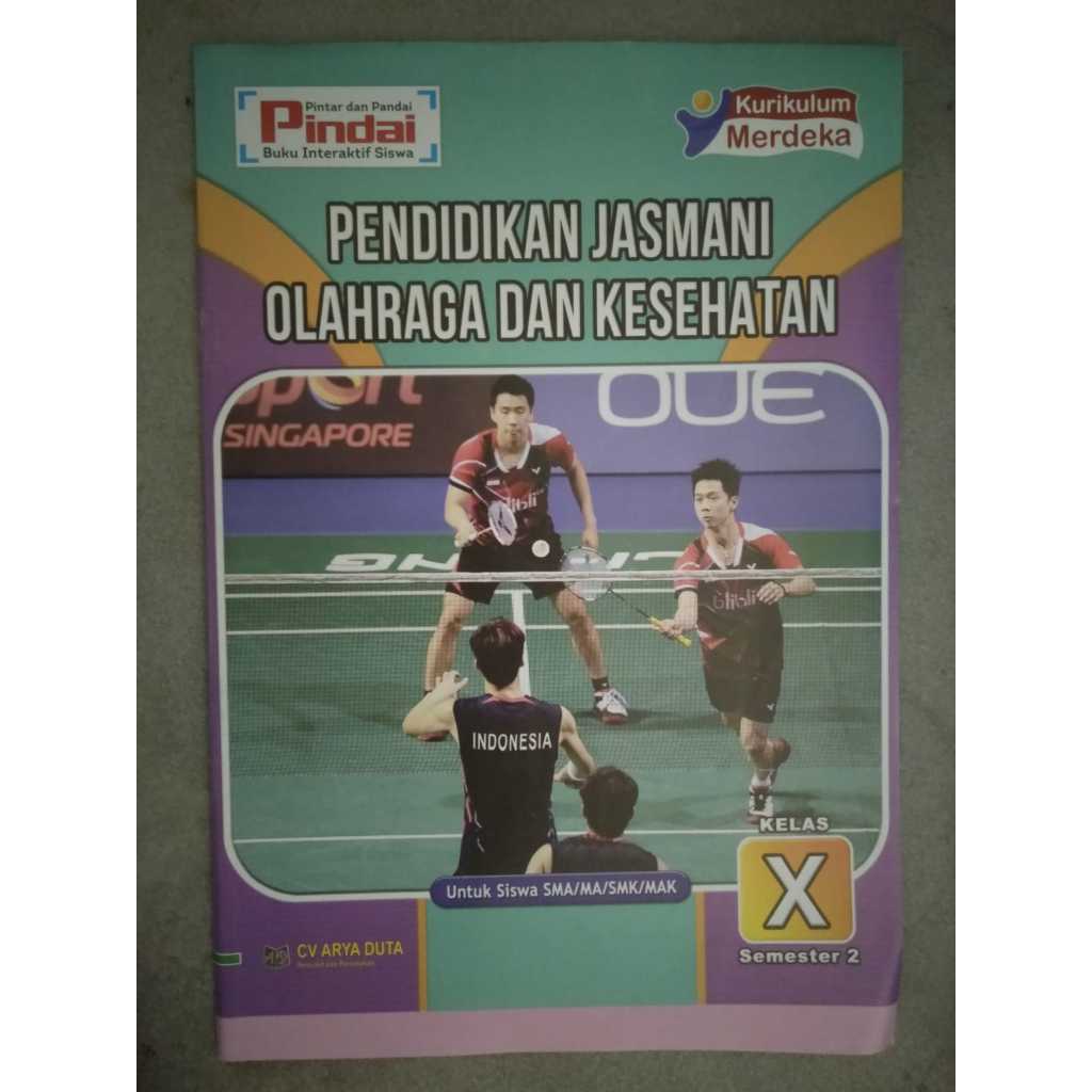 

Buku LKS Pindai Kurikulum Merdeka CV.ARYA DUTA| PENDIDIKAN JASMANI,OLAHRAGA & KESEHATAN (PJOK) untuk Kelas X/10 SMA/MA Semester-2 (Cetakan Terbaru November 2023)