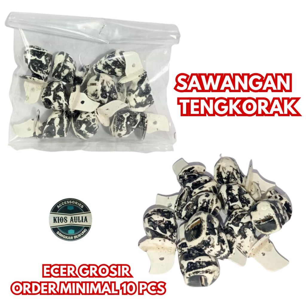 (GROSIR ECER) SAWANGAN MOTIF TENGKORAK BURUNG MERPATI HITAM PUTIH / SULINGAN / PELUIT / HOTANG 1PCS