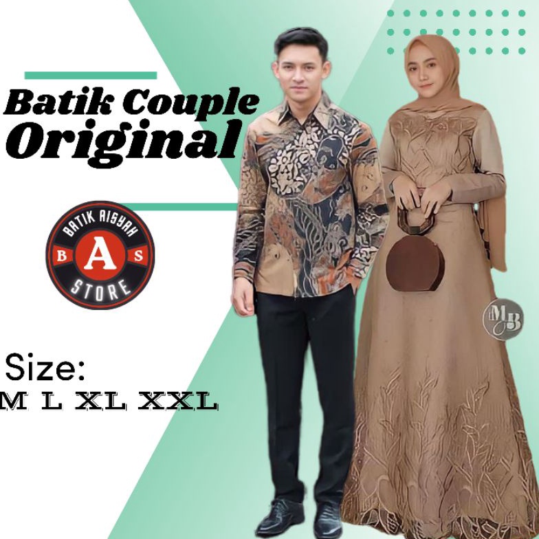 BAJU SARIMBIT PASANGAN KEBAYA BROKAT MODERN BATIK TERBARU FASHION WANITA GAMIS SYAR'I BATIK PRIA SET