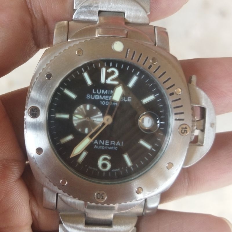 Jam Tangan Luminor Submersible Panerai Tali Rantai Kondisi Bagus