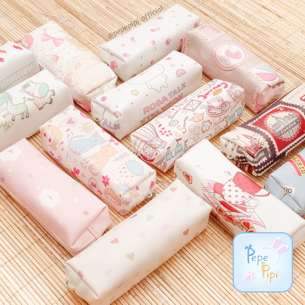 

Kotak Pensil Kanvas Mix Karakter 1 Ruang Pencil Case Tempat Pensil Wadah Pensil Kostak Pouch makeup Kosmetik