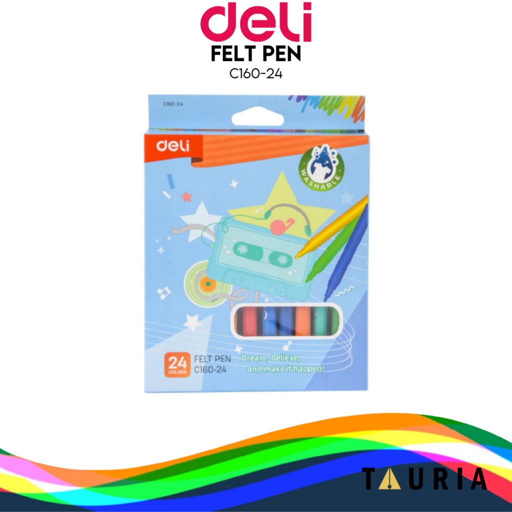 

Spidol Felt Pen Deli x Agnez Mo C160-24 Warna