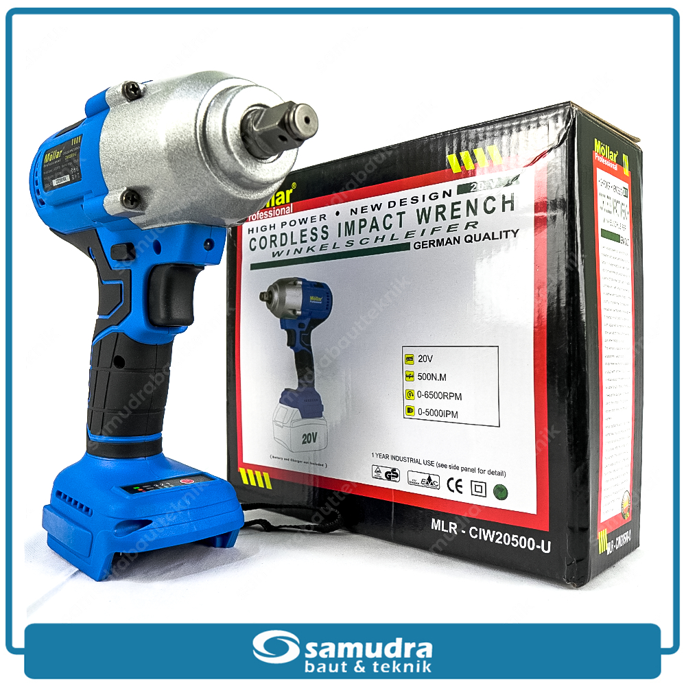 Cordless Impact Wrench Unit Only MOLLAR CIW20500-U Mesin Bor Baterai