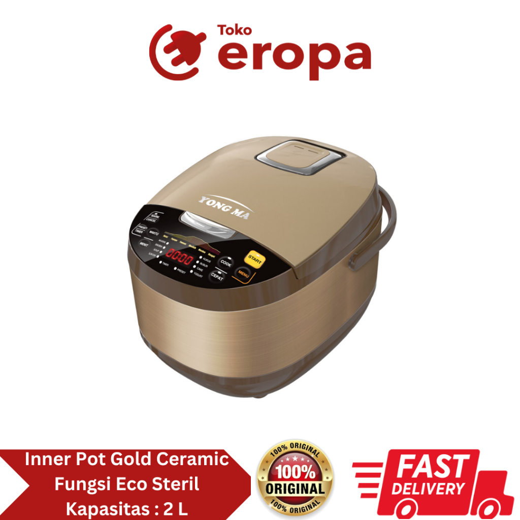 Magic Com 2 lt Eco Ceramic Yongma SMC7047-Gold