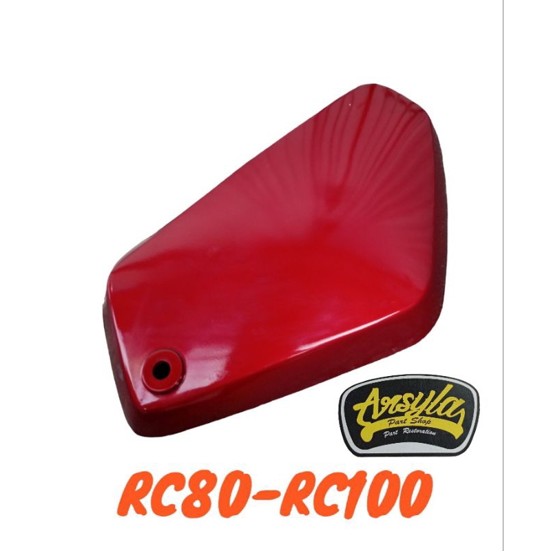 box dop cover aki kiri suzuki rc80 rc100 rc 80 100 merah nos