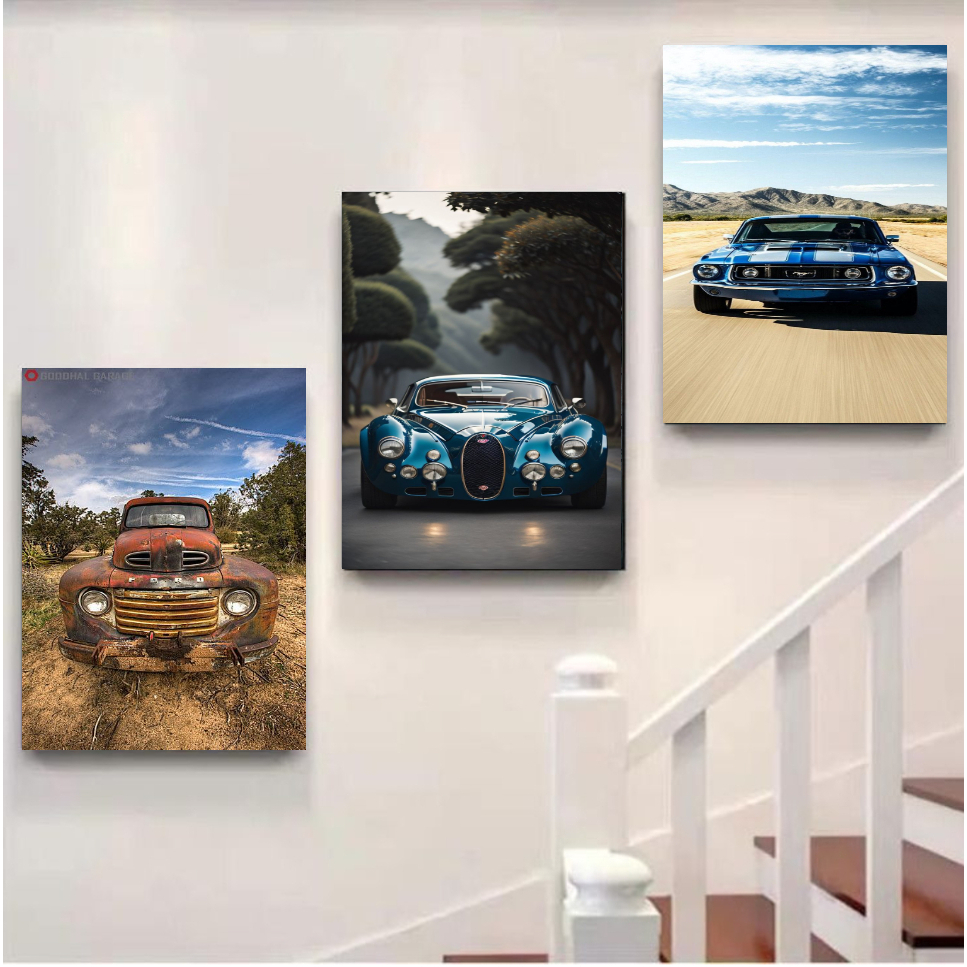 BOMAL....HIASAN DINDING RUANG TAMU MOTIF MOBIL KLASIK TERBARU/HIASAN DINDING RUANG KAMAR POSTER KAYU