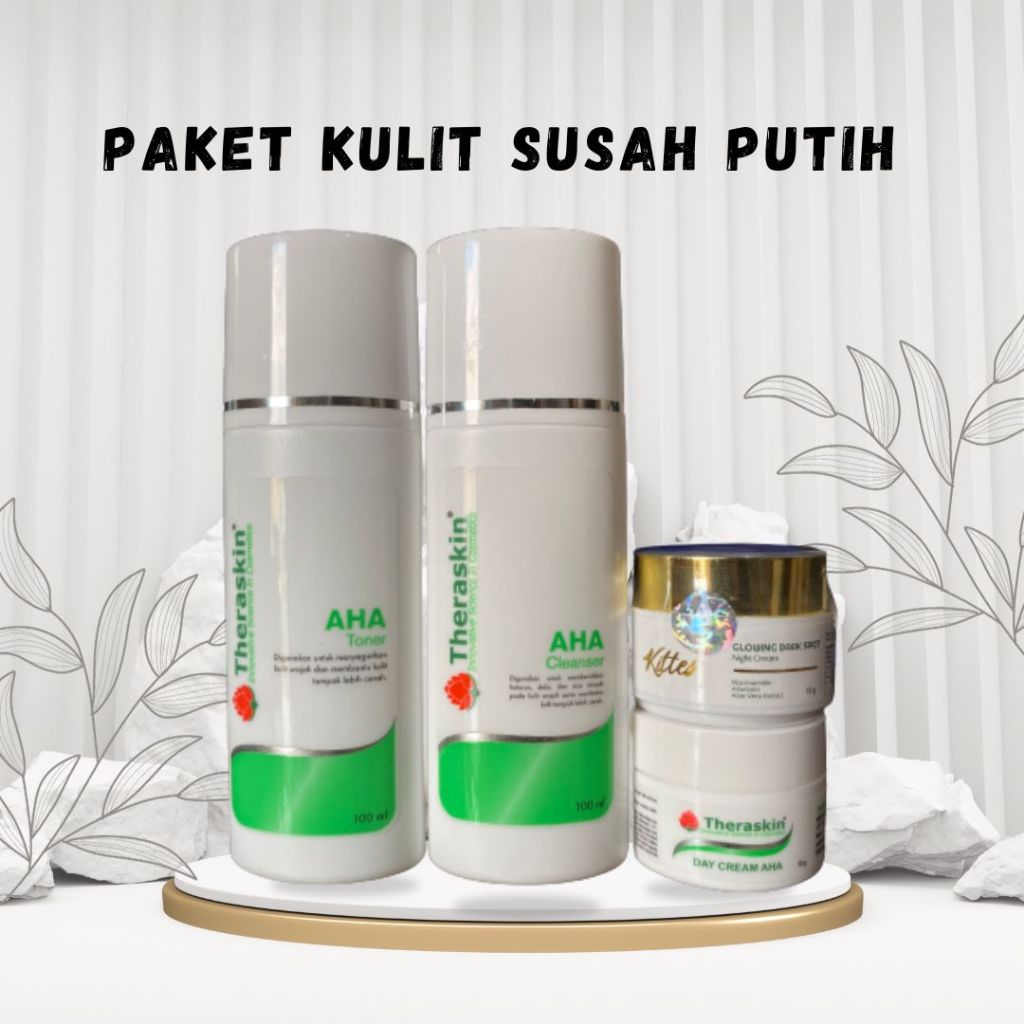 Paket Perawatan Flek Whitening /  Paket Glowing  Flek - Untuk Flek Tebal dan Kulit Yang Susah Putih / Kittes Paket Glowing Dark Spot