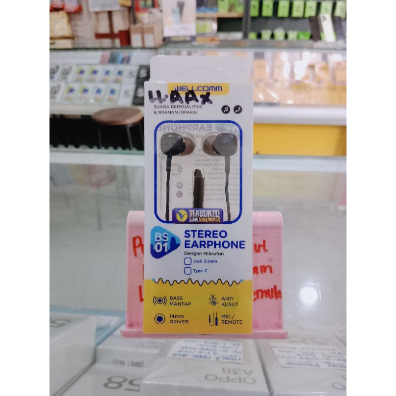 Wellcome Stereo earphone BS01 PlasmaPonsel