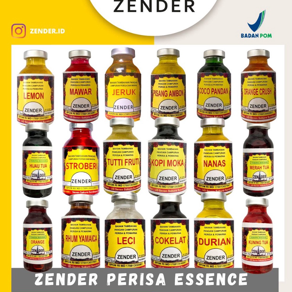 

Dikirim secepatnya Zender Perisa Essence Aneka Rasa 20ml Pewarna Makanan / Sumba / Pasta Aroma Baking Bahan Kue Baking Penyedap Kue Leci