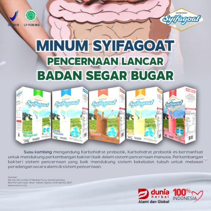 

Susu Kambing Etawa SYIFAGOAT 200gr