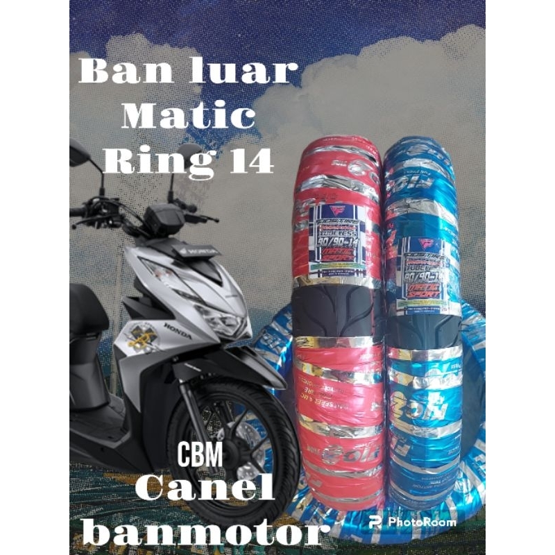 Ban luar motorTUBELES Ukuran 80/90 & 90/90 Ring 14 EPR Bestone Zigma