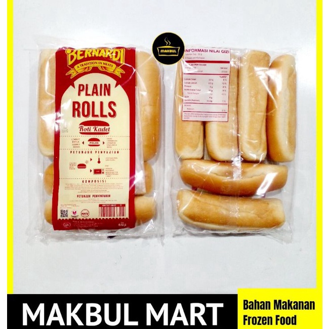 

More Info Here BERNARDI Roti Plain Rolls (Hotdog) isi 6