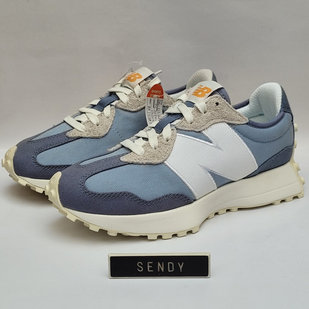 Ex Display New Balance Womens Mens NB 327 Original 100% Ori MS327DE Blue Sepatu Casual Sneaker Sneak