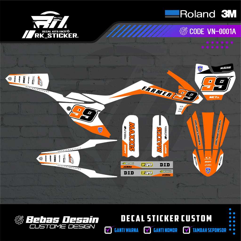 DECAL RXF 50 CC / KTM 50 CC / KTM 65 CC FREE CUSTOME DESIGN