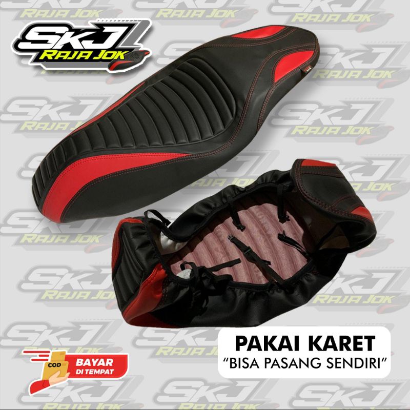 Cover Jok Pelindung Jok Motor Model New Caferacer (PAKAI KARET) #BEAT VARIO PCX ADV NMAX AEROX