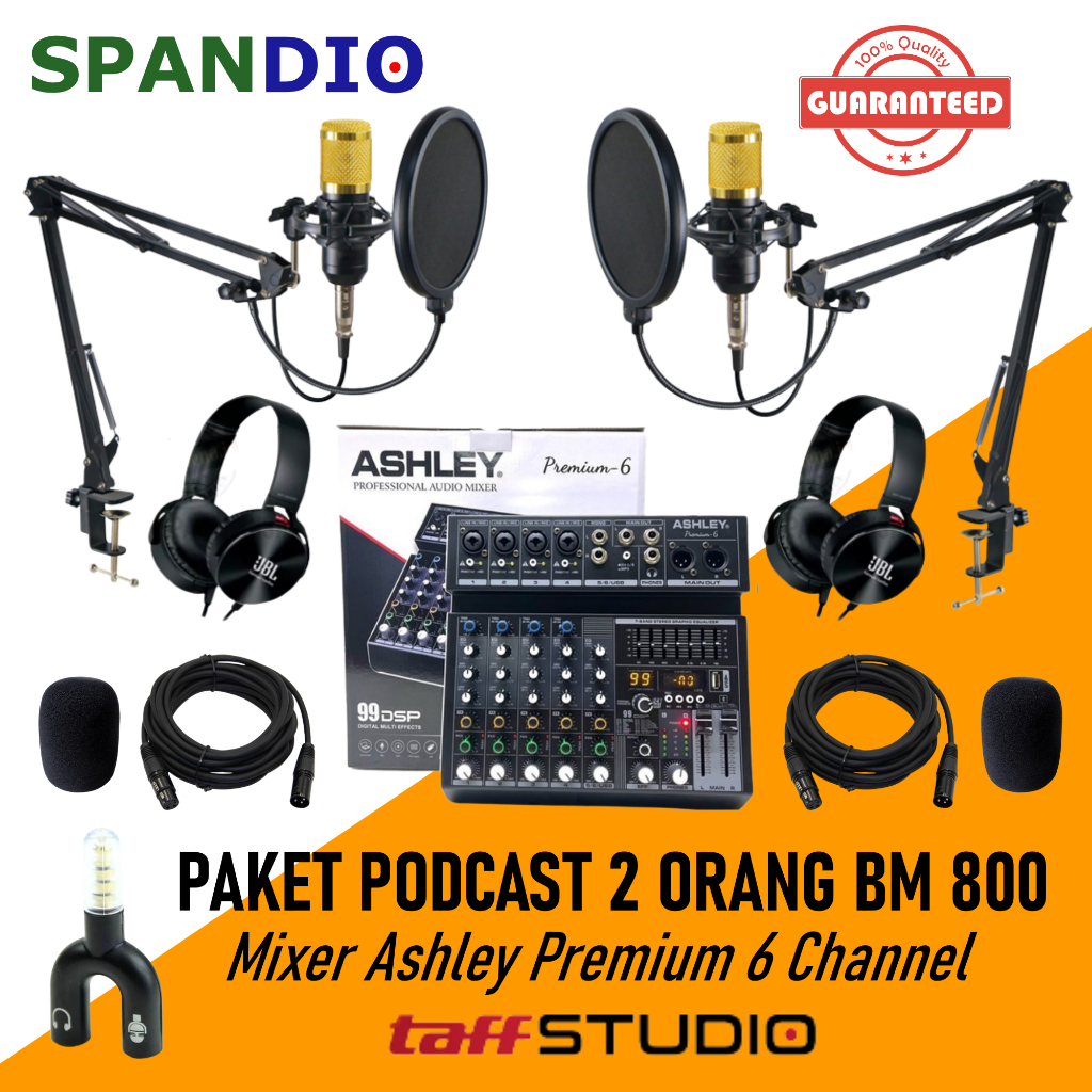 Paket Podcast 2 Orang Mixer Ashley Premium 6 channel
