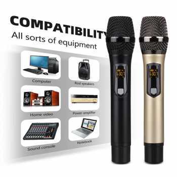 G-MARK Mikrofon Karaoke Wireless Portable KTV - X220U suara yang jernih sehingga enak didengar di telinga. Jarak Nirkabel: 30-50 m