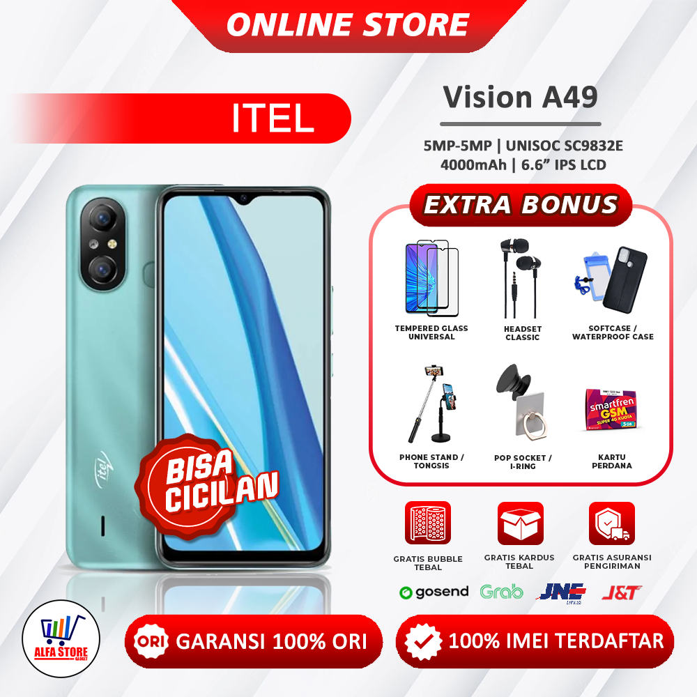 HP Itel Vision A49 RAM 2/32GB Garansi Resmi by Infinix