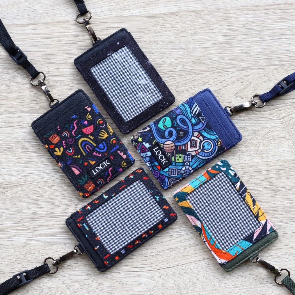 

12.12 FLASH SALE Gantungan ID Card Kantor Kasual Kalung Name Tag Holder Lanyard Anti Air Pria Wanita LWO002 !