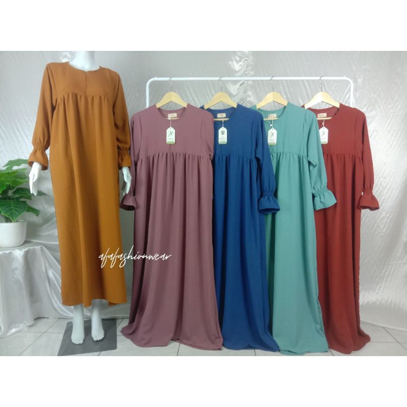 Shafa Dress Gamis  Crinkle MURAH