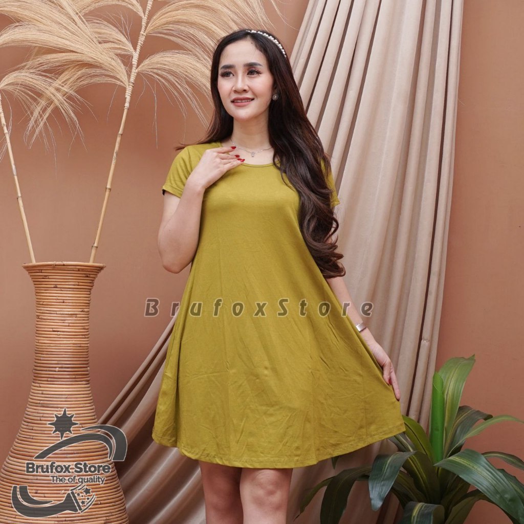 BRUFOX STORE  // DRESS WANITA POLOS // DRESS NEUSI // DRESS OVERSIZE // BRUFOX STORE