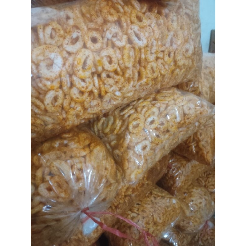 

snack ring krupuk ring krupuk koin pedas