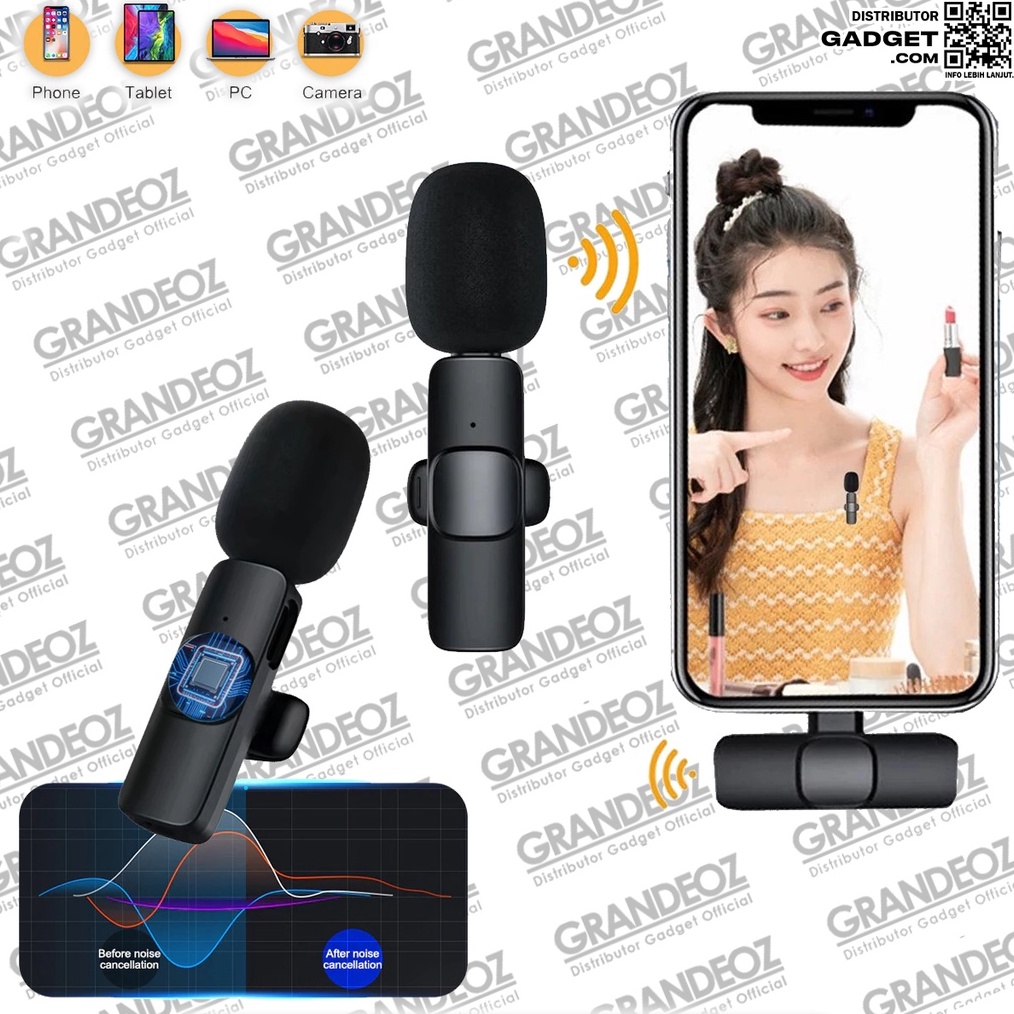 Terbaik TaffSTUDIO Wireless Lavalier Lapel Microphone Live USB Type C Tipe Clip On  Mikrofon Mic Lig