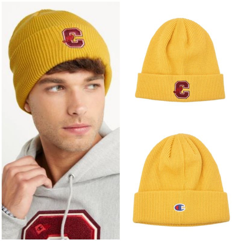 Champion Chunky Beanie With Cuff U Cleveland Caveliers GOLD YELLOW Original 100% - Cuff Topi Kupluk 