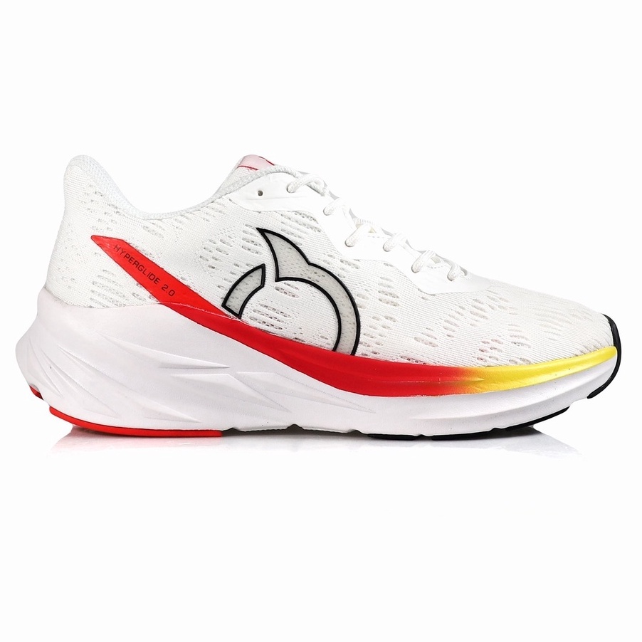 TNVK1583 Terlaris HOT PROMO  Sepatu Running Ortuseeight Hyperglide 2.0 White Yellow Ortred / Sepatu 