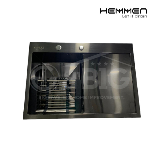 HEMMEN KITCHEN SINK WEGEN MODEL D DEEP BLACK (WGHMS-7350DB)