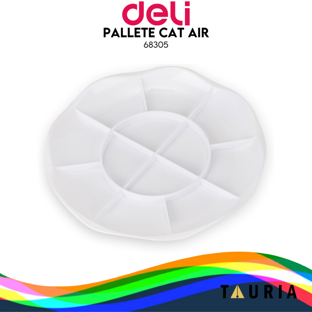 Deli Watercolor Pallete Palet Cat Air Putih Bulat 68305