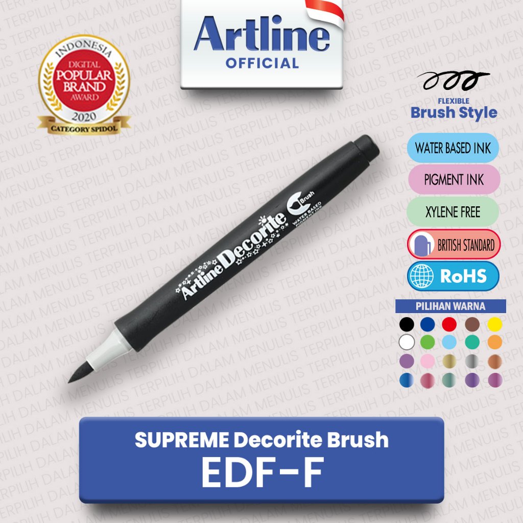 

ARTLINE Spidol Supreme Decorite Brush Marker EDF-F