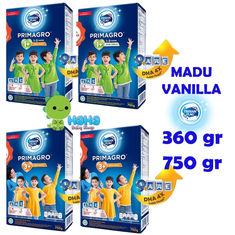 

12.12 HARGA GROSIR Frisian Flag Primagro 1+ 3+ Madu / Vanilla / Cokelat 360gr / 750gr Susu Formula Pertumbuhan Anak serbuuu !