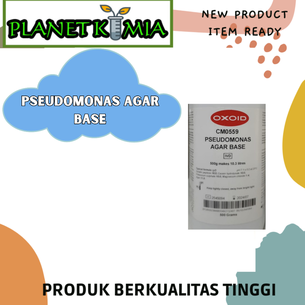 

Pseudomonas Agar Base Oxoid Kemasan 50 Gram 100 Gram Repack