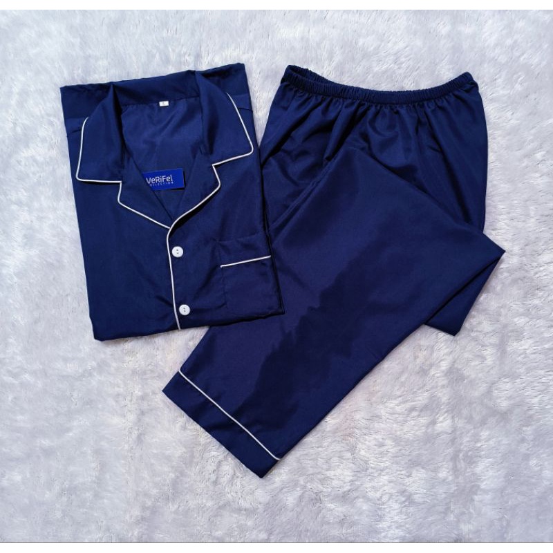 Import Terlaris VeRiFel Piyama Polos Baju Tidur Pria/Wanita Remaja/Dewasa/Jumbo Katun Setelan CP / P