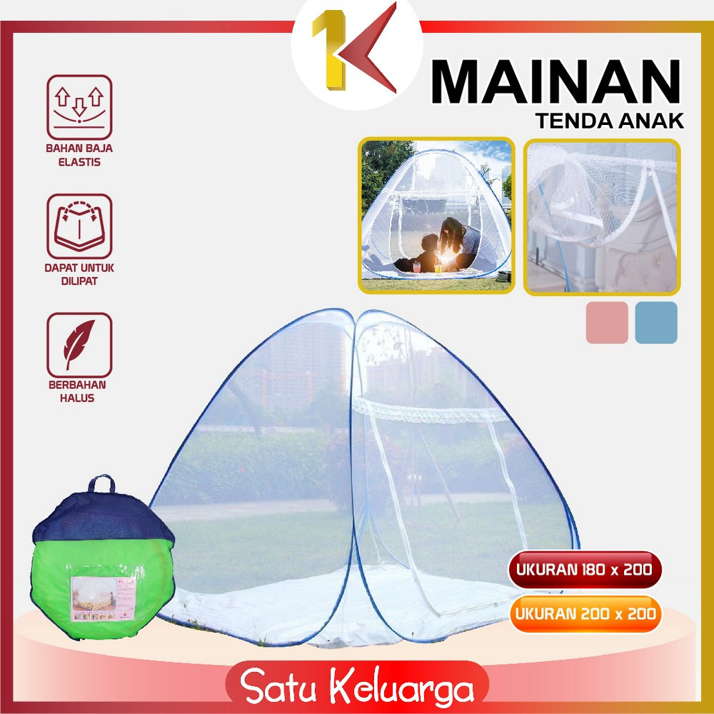 SK-M345 Mainan Tenda Anti Nyamuk Kelambu Tidur Lipat Bayi UK 180x200 / Kelambu Lipat Anti Nyamuk Ana
